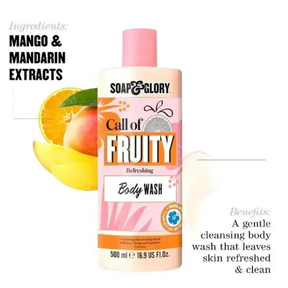 $7 When Bundled - Soap & Glory Call Of Fruity Body Wash - Tropical Hibiscus - Picture 3 of 6